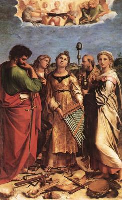 Raffaello: Szent Cecília, ca. 1515.<br>Forrás: www.it.wikipedia.org