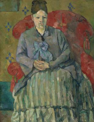 Cézanne felesége vörös karosszékben, 1877 körül