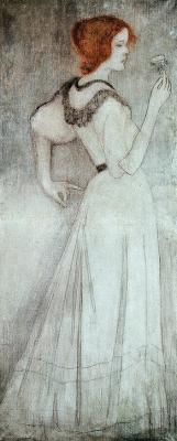 Rippl-Rónai József: Rózsát tartó nő, 1898 k. 