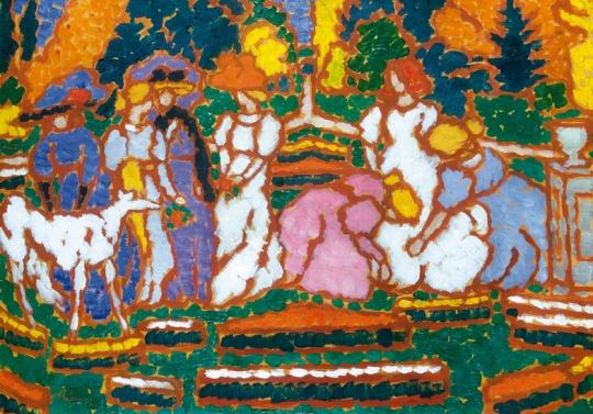 Rippl-Rónai József: Jelenet gróf Somssichék kertjében