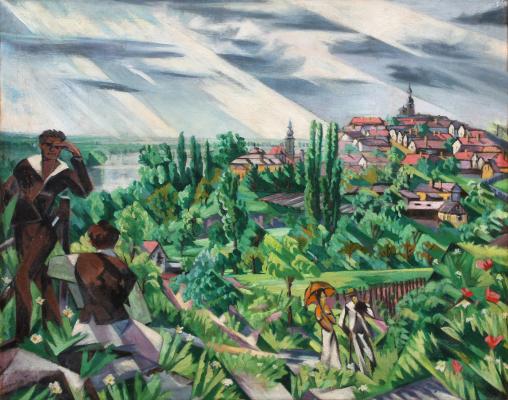 Szentendre látképe Pismányból, 1923/1925, olaj, vászon, 68 x 87 cm
