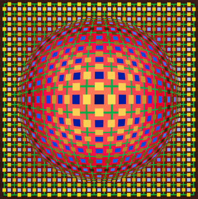 Victor Vasarely: Mimas Sol II, 1984 (Robert Zussau ajándéka)