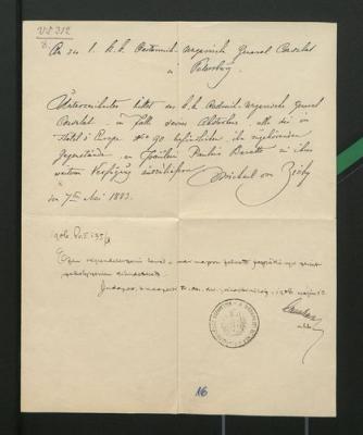 Zichy Mihály 1883-as végrendelete